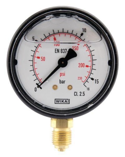 Manometr glicerynowy, Ø 63 mm 0-16 bar, przyłącze dolne 1/4" MA6316L04PLGF - Intertraktor