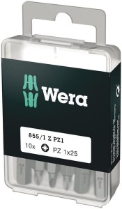 Bit krzyżowy Wera 1/4" PZ, 1x25 10 szt. SC8551ZPZ1DIY