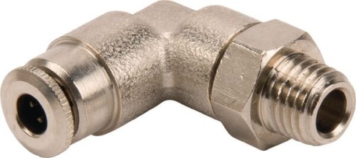 Szybkozłącze kolankowe 90° Ø 4 mm obrotowe gwint zewnętrzny M8x1 Kramp CLWSS4MK81 - Intertraktor