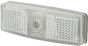 Lampa obrysowa 5W, prostokątna 12V biała przykręcana, 110x25x40 mm Hella 2PG006717021