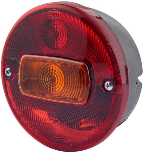 Lampa tylna zespolona, okrągła 12V czerwona/pomarańczowa/biała przykręcana Ø 115 mm Hella 2SE001679051 - Intertraktor