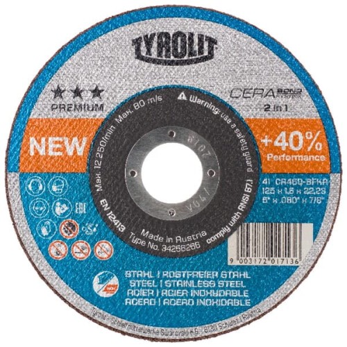 Tarcza do cięcia Cerabond Premium Tyrolit, 125 x 1.6 mm 34256266 - Intertraktor