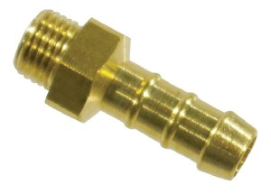 Przyłącze węży mosiądz z gwintem zew. Braglia, 8 mm 1/4" 162150230
