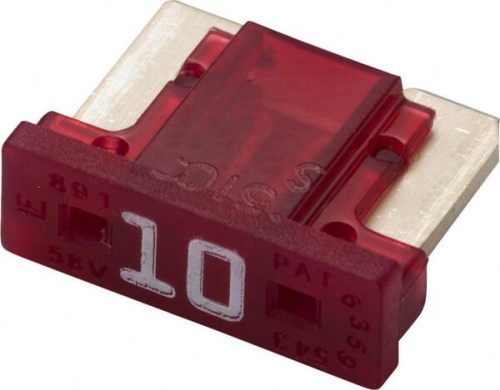Bezpiecznik płaski niski Mini, 10A L=8.4 mm czerwony op. 5 szt. Hella 8JS728596312 - Intertraktor