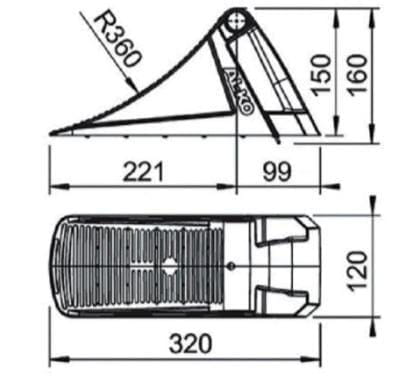 Klin pod koło, PCW czarny UK 36 KL 1235990 - Intertraktor