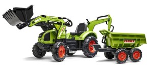Koparko-ładowarka Claas z przyczepą wywrotką dwuosiową Maxi F2070W
