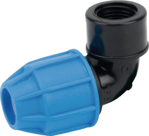 Kątowa złączka polietylenowa gwint wew. x PE Supreme S16, 16 x ½" 654520S - Intertraktor