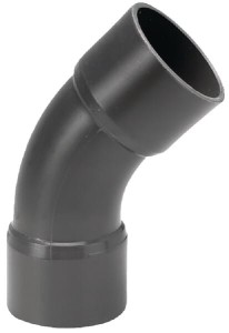 Kolanko PCW-U 45° z mufą VdL, 63 x 63 mm 16 bar 7063545