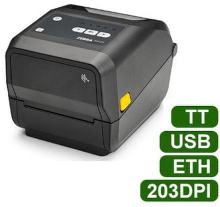 Drukarka etykiet biurkowa ZEBRA ZD421T z kadridżem taśmowym 282274 - Intertraktor