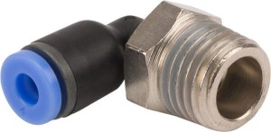 Złącze wtykowe kątowe, obrotowe, gwint zew. 1/4" 4 mm Kramp ECF414P
