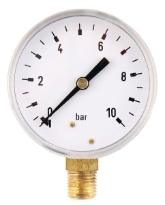 Manometr ø63 mm, 0-10 bar przyłącze dolne 1/4" MA6310L04SS