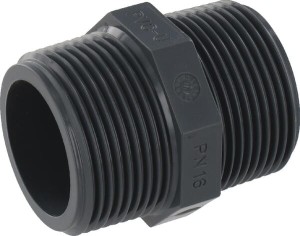 Złączka z dwustronnym gwintem PVC-U VdL, gwint wew. 3/4" 16 bar 7034065