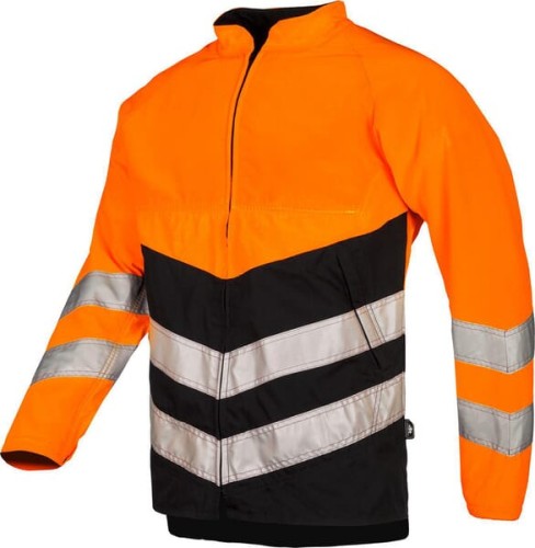 Kurtka do prac leśnych Hi-vis, pomarańczowy-czarny, rozmiar M, BasePro, SIP 1RI1OBM - Intertraktor