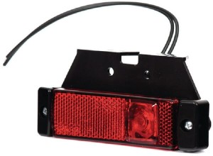 Lampa obrysowa LED, prostokątna, 12/24V z przewodem i uchwytem Kramp LA30145
