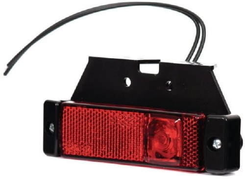 Lampa obrysowa LED, prostokątna, 12/24V z przewodem i uchwytem Kramp LA30145 - Intertraktor