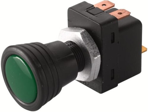 Włącznik wyciągany, S04, 12V 3-pin włącznik/wyłącznik, halogen, Ø 14.5 mm z żarówką, podświetlany zielony/pomarańczowy/czerwony 6ED004778001 - Intertraktor