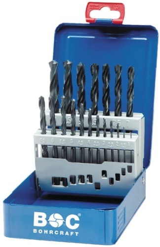 Zestaw wierteł do metalu szlifowanych czarne Bohrcraft, 1 - 10 mm, 19 ele. SE1466EBOH - Intertraktor
