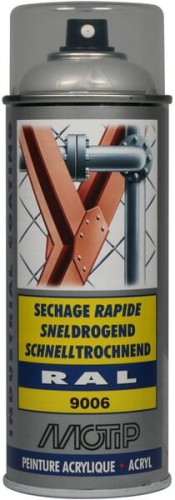 Lakier akrylowy w sprayu, RAL 9006 srebrny 400 ml 07224 - Intertraktor