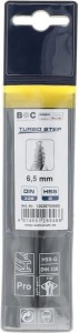 Wiertło 6.5 mm HSS-DIN338-G TURBO STEP 12020700650