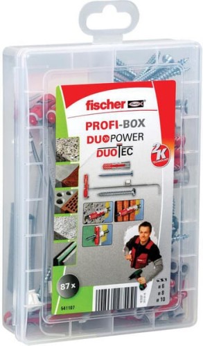 Asortyment kołków rozporowych z wkrętami Profi-Box Duopower 87 szt. 541107 - Intertraktor