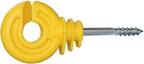 Izolator do drutu i plecionki z wkrętem, żółty 25 szt. AKO 441342P025 - Intertraktor