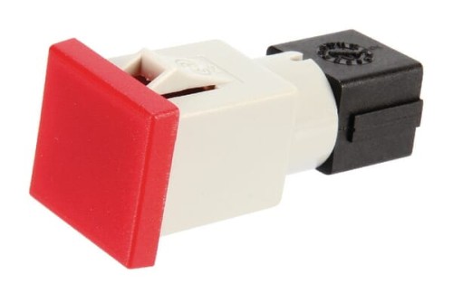 Kontrolka kwadratowa, 12/24V czerwona przykręcana 22.5x22.5 mm Cobo 09450000 - Intertraktor