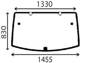 Szyba kabiny tylna AL212195N