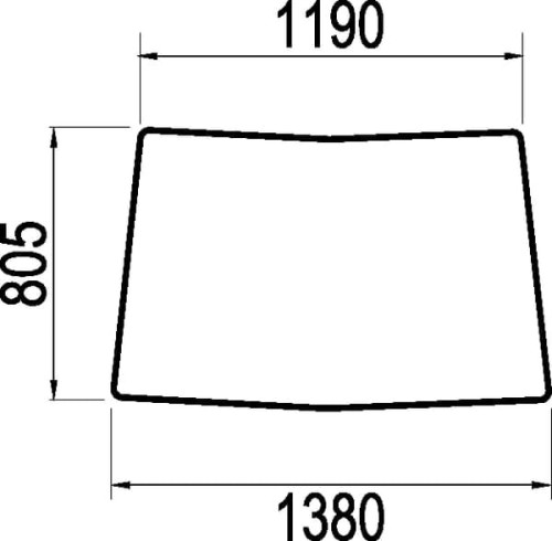 Szyba przednia JD L112972N - Intertraktor