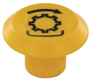 Symbol przełącznika, wału WOM, okrągły, żółty 11316640PN
