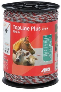 Plecionka TopLine Plus, biało/czerwona, 400 m AKO 449523