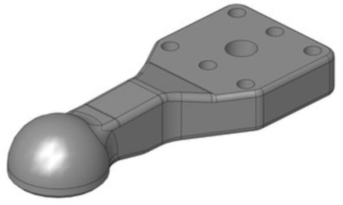 Zaczep kulowy przykręcany z kołnierzem poziomym 00650911A02 - Intertraktor