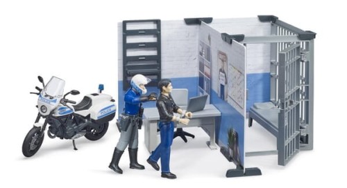 Posterunek policji z motocyklem policyjnym U62732 - Intertraktor