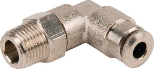 Szybkozłącze kolankowe 90° Ø 4 mm obrotowe gwint zewnętrzny 1/8" Kramp CLWSS4RK18 - Intertraktor