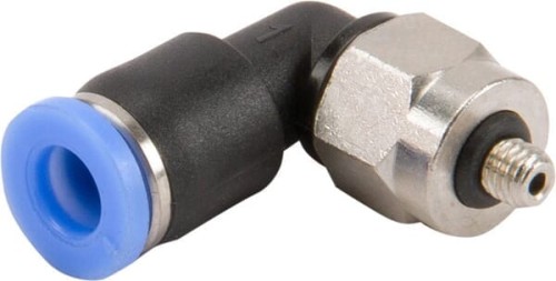 Złącze wtykowe kątowe, obrotowe, gwint zew. M3 4 mm Kramp MECS4M3P - Intertraktor
