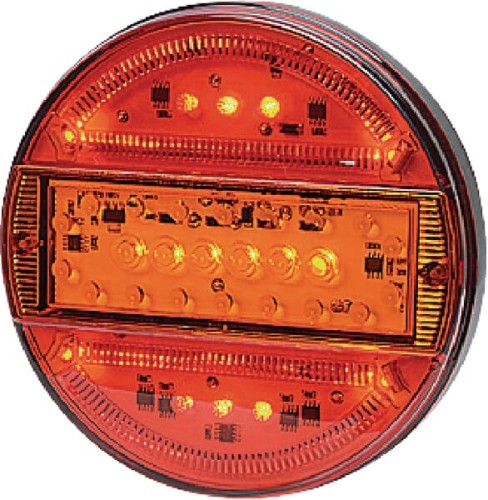 Lampa tylna zespolona LED, okrągła, Ø 140 mm 12/24V Kramp LA40011 - Intertraktor