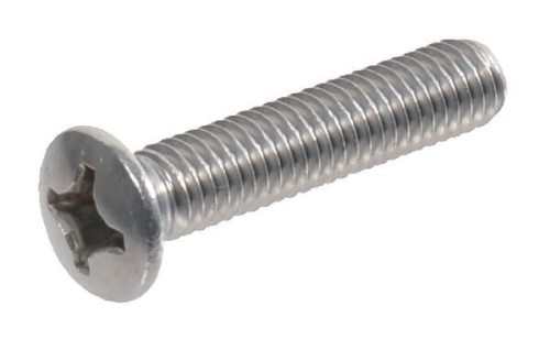 Wkręt z łbem stożkowo-soczewkowym  z nacięciem krzyżowym A2 Kramp, M6 x 16 mm 966616RVSP025 - Intertraktor