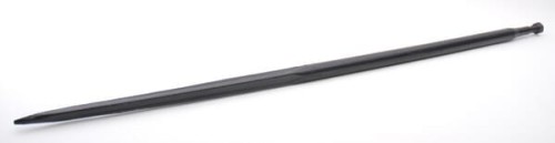 Ząb ładowacza, prosty, profil gwiazda 35x1400 mm końcówka szpiczasta z nakrętką M22x1.5 czarny FT483696 - Intertraktor