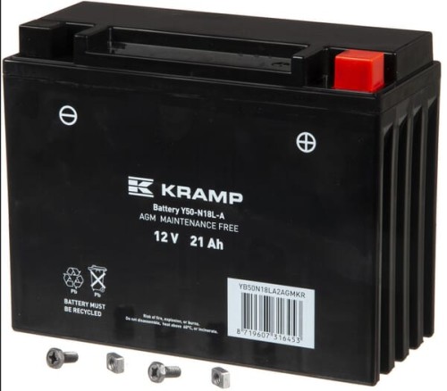 Akumulator 12V 21Ah 350A AGM Kramp YB50N18LA2AGMKR - Intertraktor