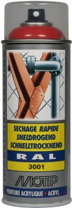 Lakier akrylowy w sprayu, RAL 3001 czerwony 400 ml 07102