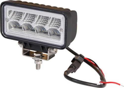 Lampa robocza LED, 12W 1136 lm prostokątna, 9/36V z wtyczką Deutsch 2-pinową światło rozproszone 8 LED Kramp LA10095 - Intertraktor