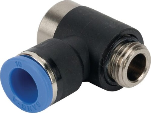 Złącze wtykowe kątowe, 10 mm gwint zew. 1/4" Kramp BCS1014PB - Intertraktor