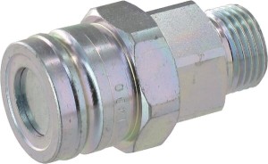 Szybkozłącze płaskie układu hamulcowego VF wtyczka 3/8" gwint zewnętrzny 1/2" BSP VF112GASM