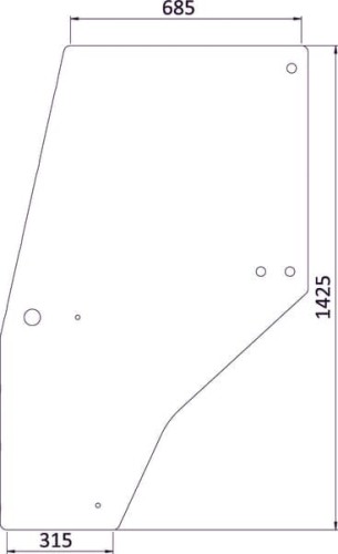 Szyba drzwi 144950A1KR - Intertraktor
