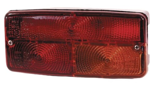 Lampa tylna zespolona, lewa prostokątna, czerwona/pomarańczowa przykręcana z wtyczką AMP Cobo 02486000 - Intertraktor