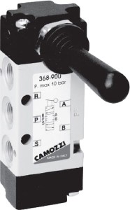 Zawór 5/3-drożny, ręczny dźwigniowy 368900