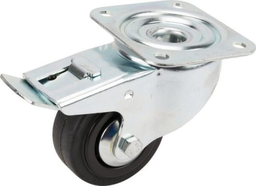 Koła skrętne z czarnymi oponami gumowymi 3477PVJ080P62 - Intertraktor