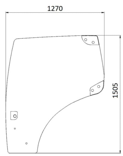 Szyba drzwi 82027357N - Intertraktor