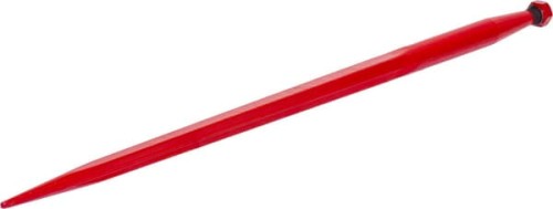 Ząb ładowacza, prosty, profil kwadratowy 44x1250 mm końcówka szpiczasta z nakrętką M28x1.5 czerwony gopart FT39GP - Intertraktor