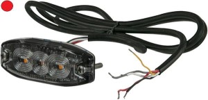 Lampa ostrzegawcza LED, prostokątna, 10/30V czerwona, 82x30x9 mm 3 LED Kramp LA20073R