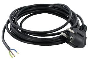 Przewód wymienny gumowy z wtyczką, 5 m 3 x 0.75 mm² MVS53075